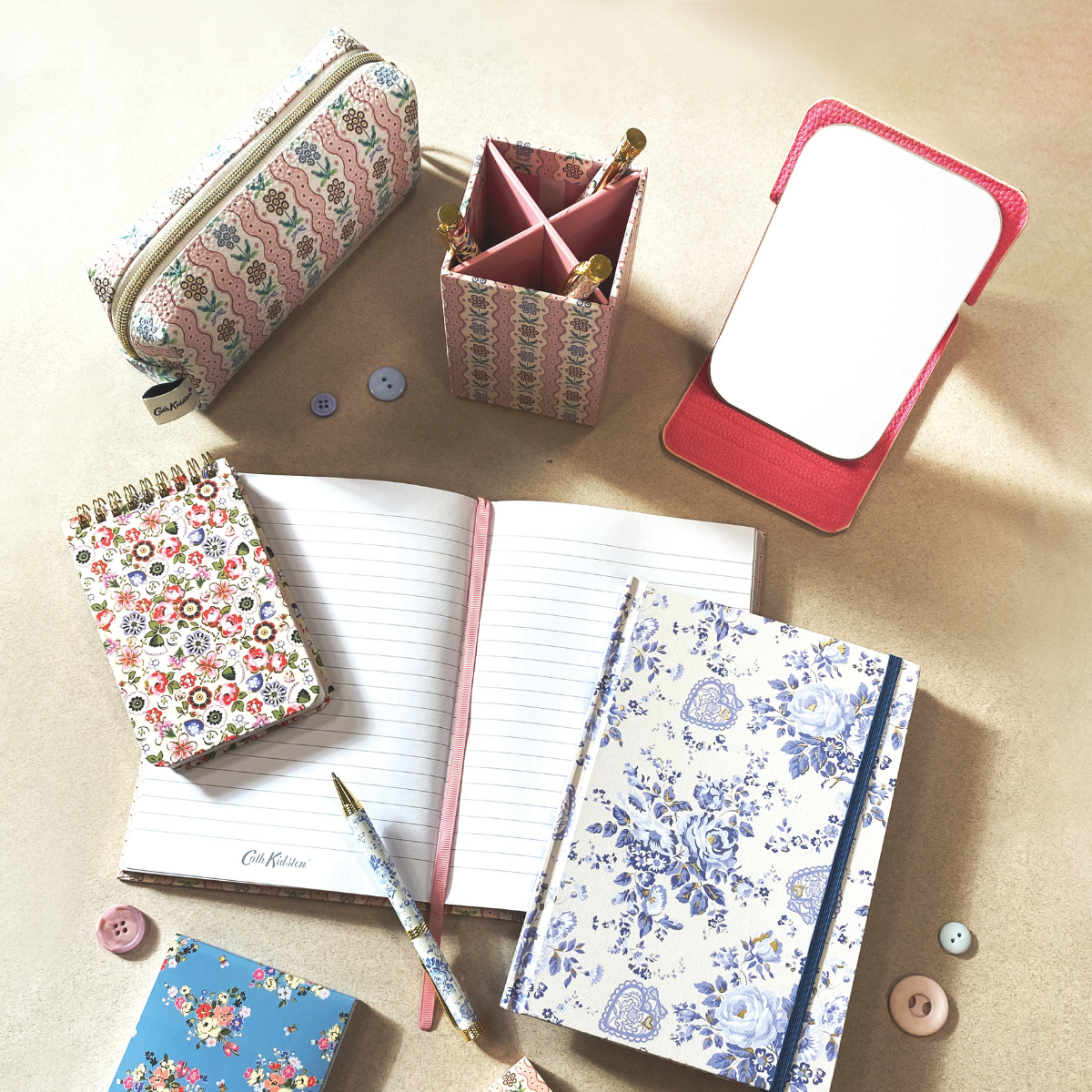 Cath Kidston A5 Notebook (Hard) Flowers Gift Stationery Blue