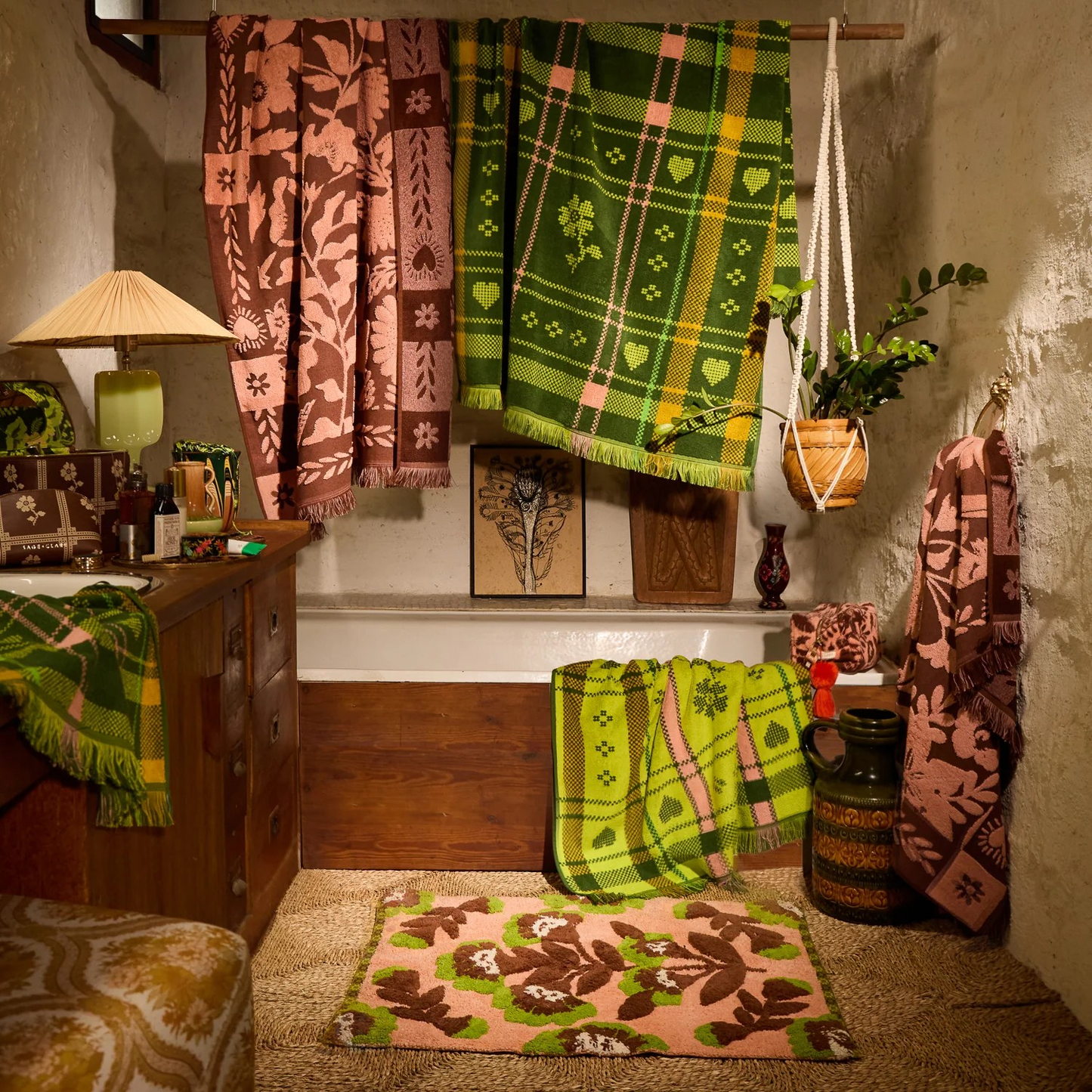 Sage & Clare Winona Bath Mat - Carnelian