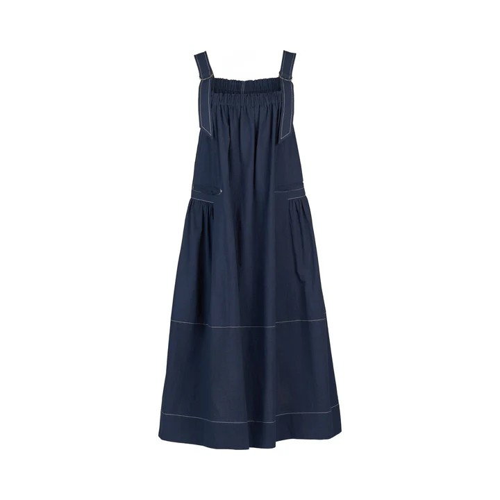 Vassalli Sleeveless Balloon Dress with Front Pocket