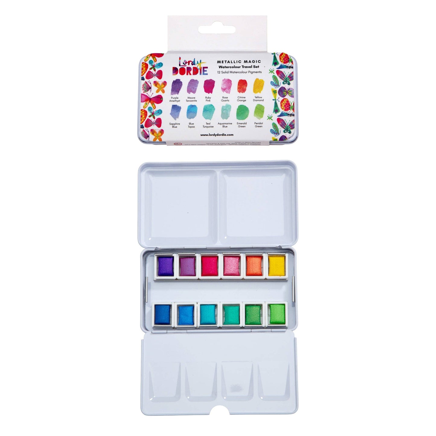 Lordy Dordie "Metallic Magic" Watercolour Travel Paint Set