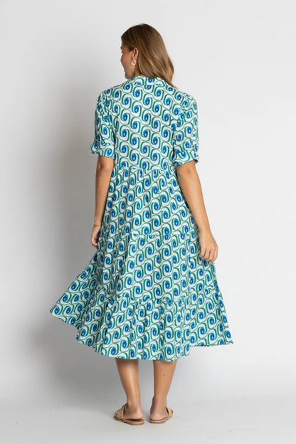 IBISA Nashville Button Midi - Ocean