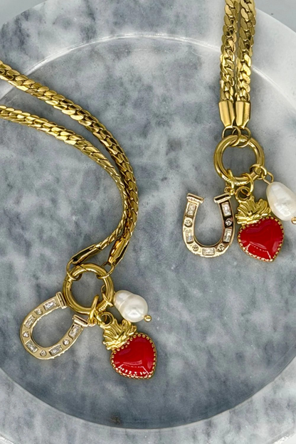 Mosk Melbourne Lucky Love Charm Necklace
