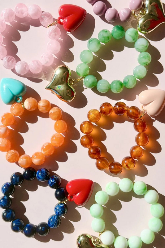 Mosk Melbourne Bubble & Heart Bracelet - Multiple Colours