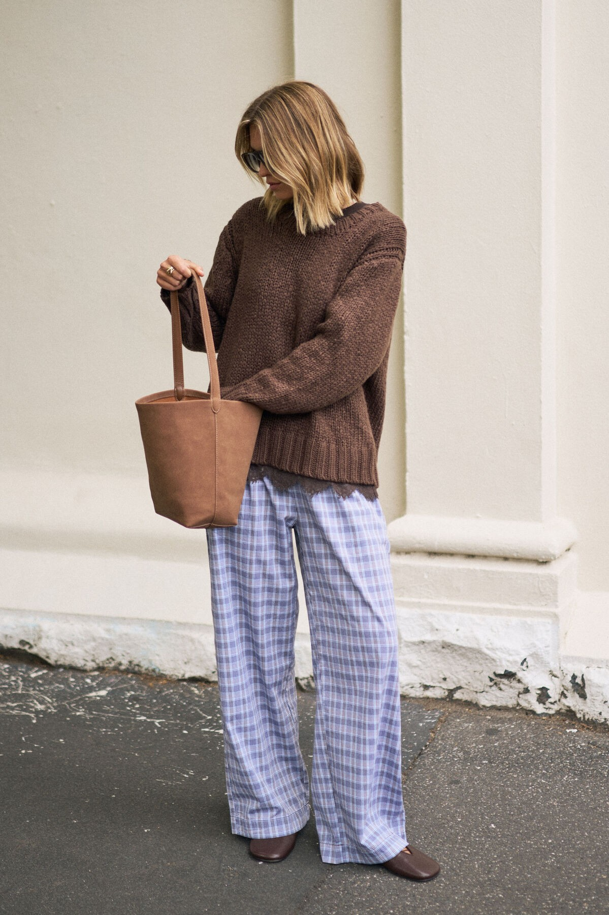 Ceres Life The Lounge Pant - Blue Chocolate Check