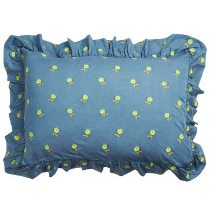 Sage & Clare Anneliese Ruffle Pillowcase - Peridot