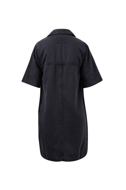 Ceres Life Bonnie Relaxed Shirt Dress - Washed Black