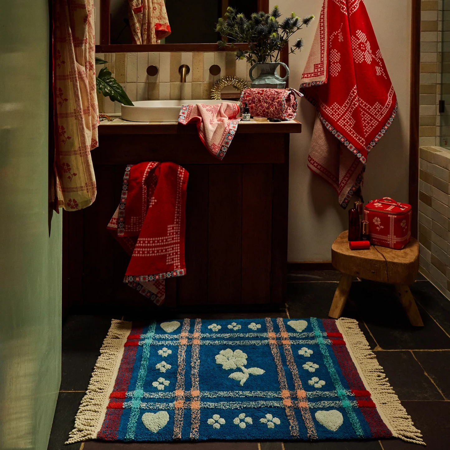 Sage & Clare Josephine Bath Mat - Blue Bell