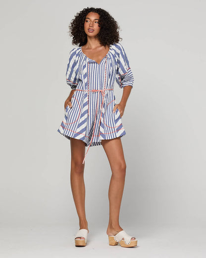 Lucia Playsuit - Ocean Stripe