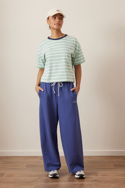Ceres Life Brea Boxy Tee - Seafoam/White stripe