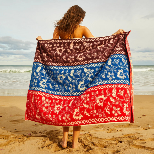 Sage & Clare Thea Bath Sheet - Vermillion