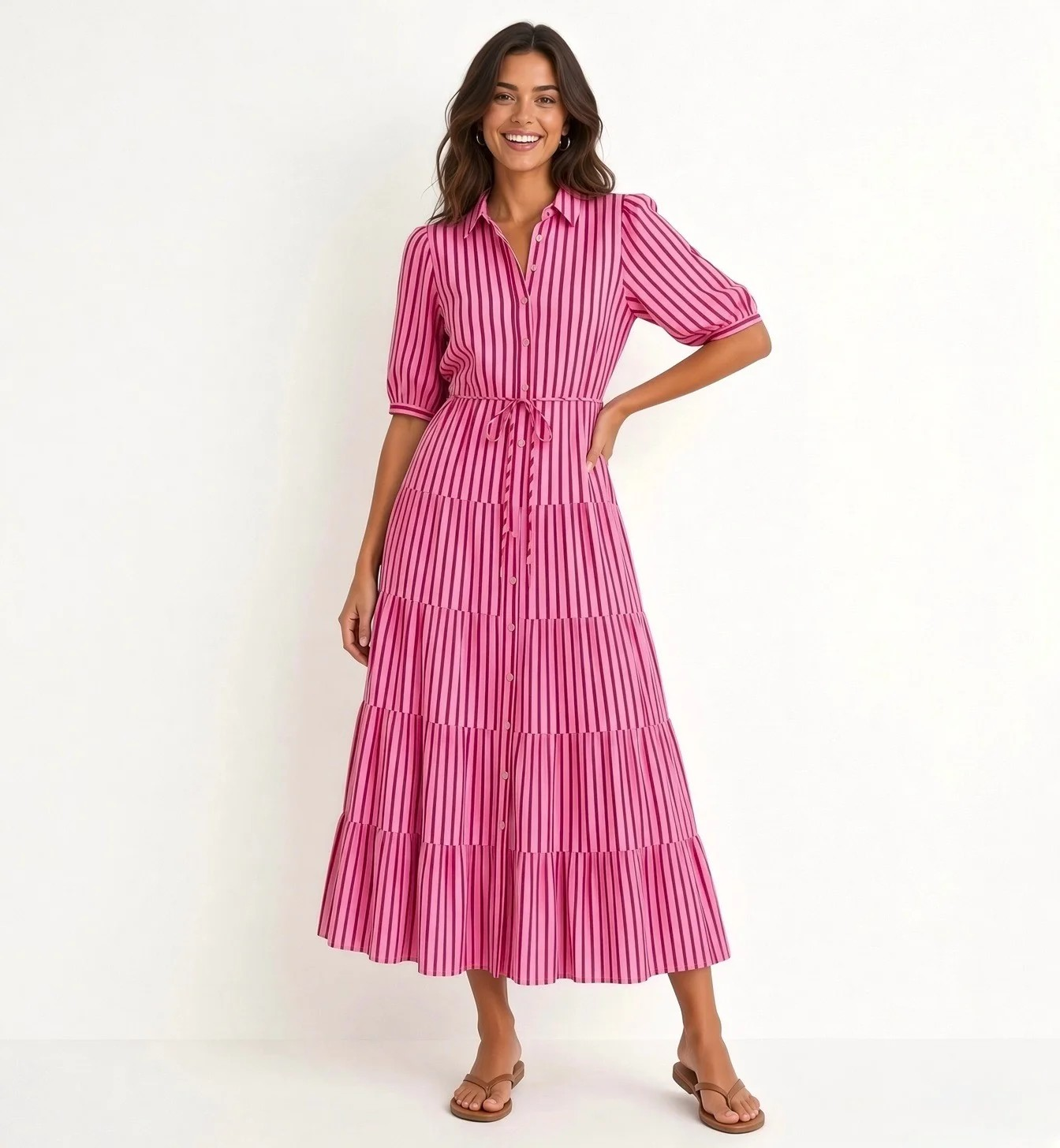 Leoni Australia Jane Dress Red Stripe