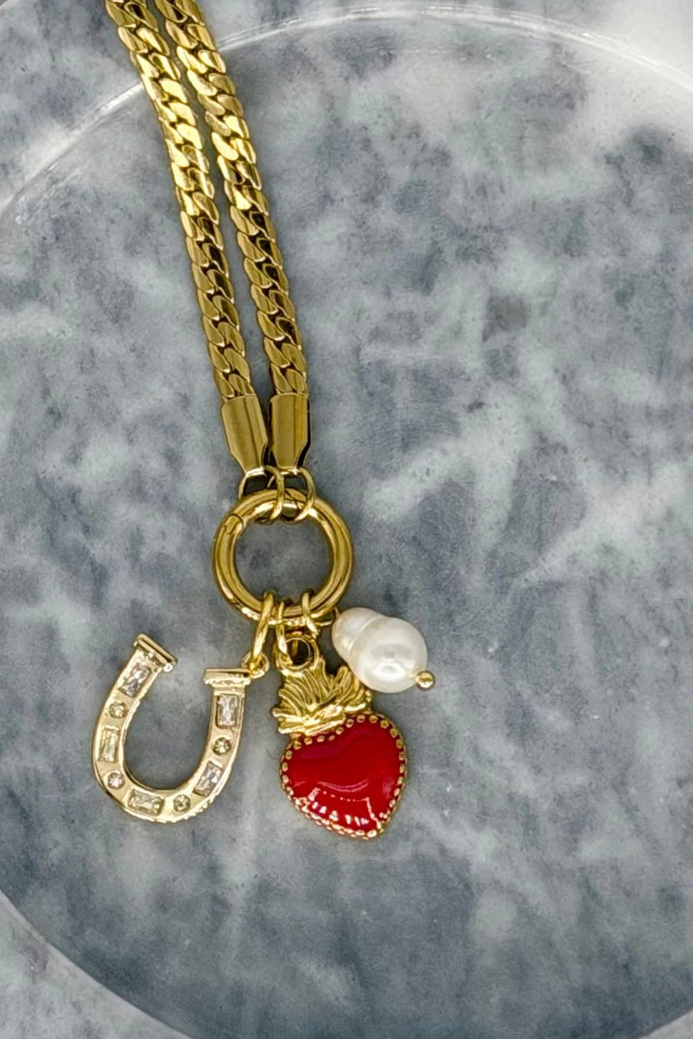 Mosk Melbourne Lucky Love Charm Necklace