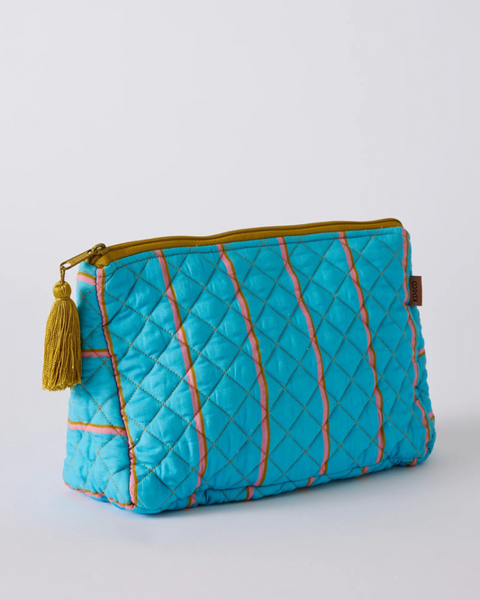 Kip and Co Aegean Stripe Quilted Cotton Toiletry Purse