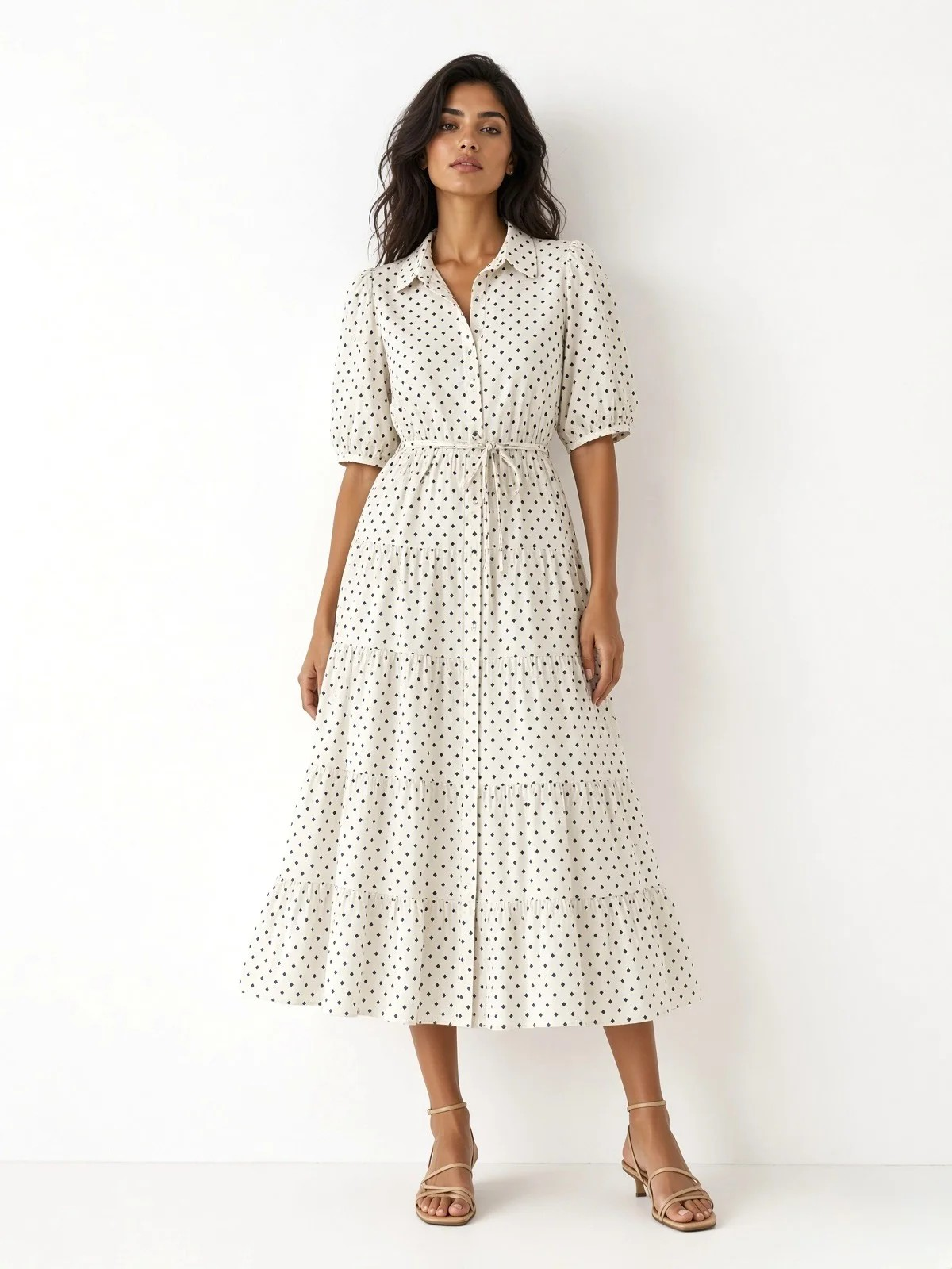 Leoni Australia Jane Dress Navy Square