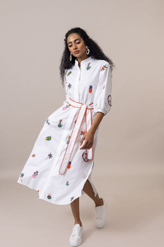 Emily Lovelock Zora Dress White