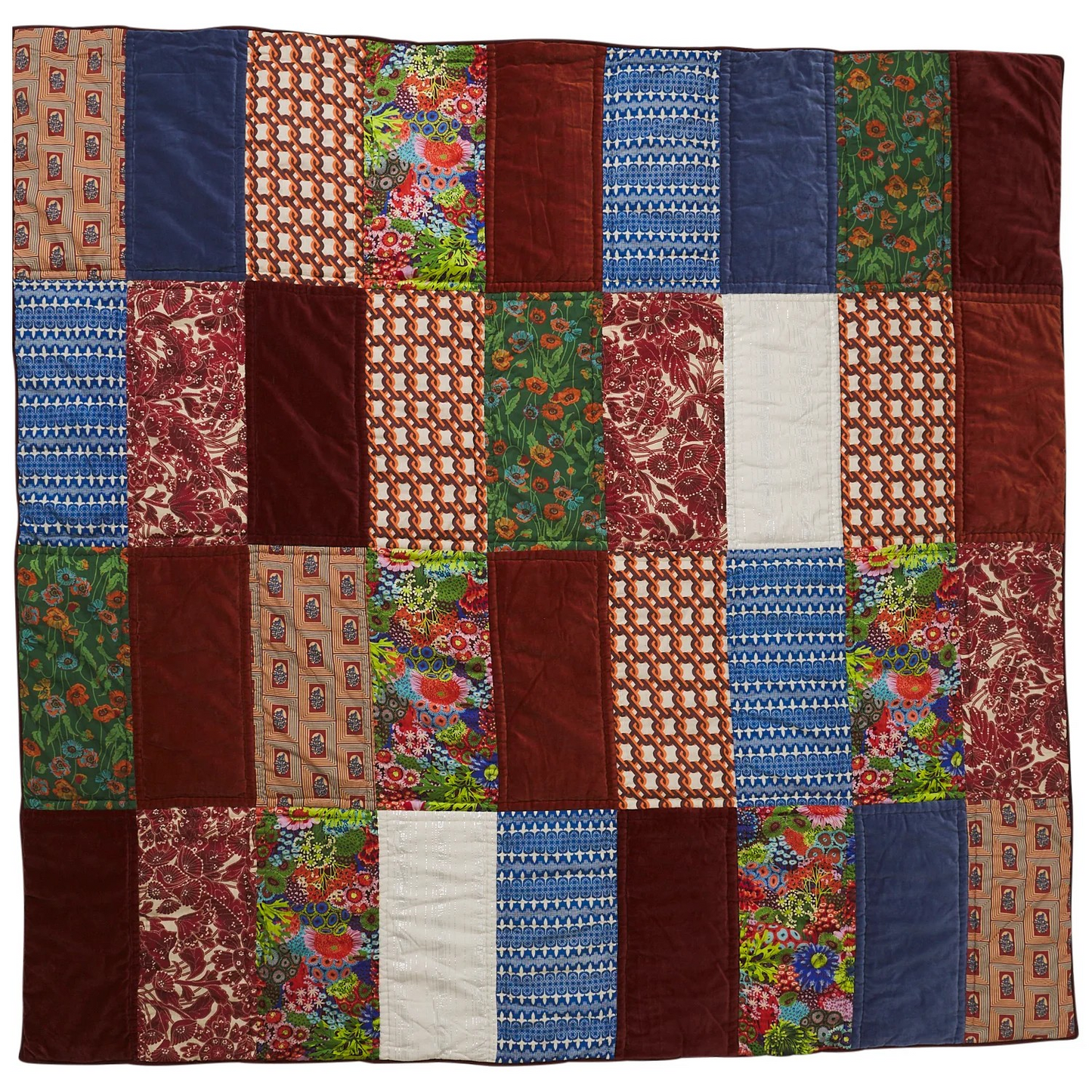 Sage & Clare Kai Patchwork Bedcover - Garnet