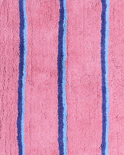 Kip and Co Blushing Stripe Round Bathmat