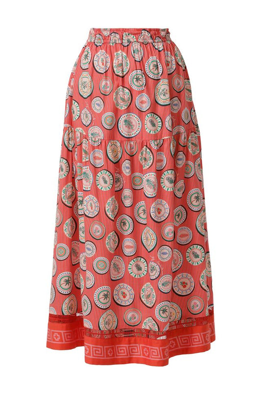 Emily Lovelock Wilma Skirt Flame Scarlett