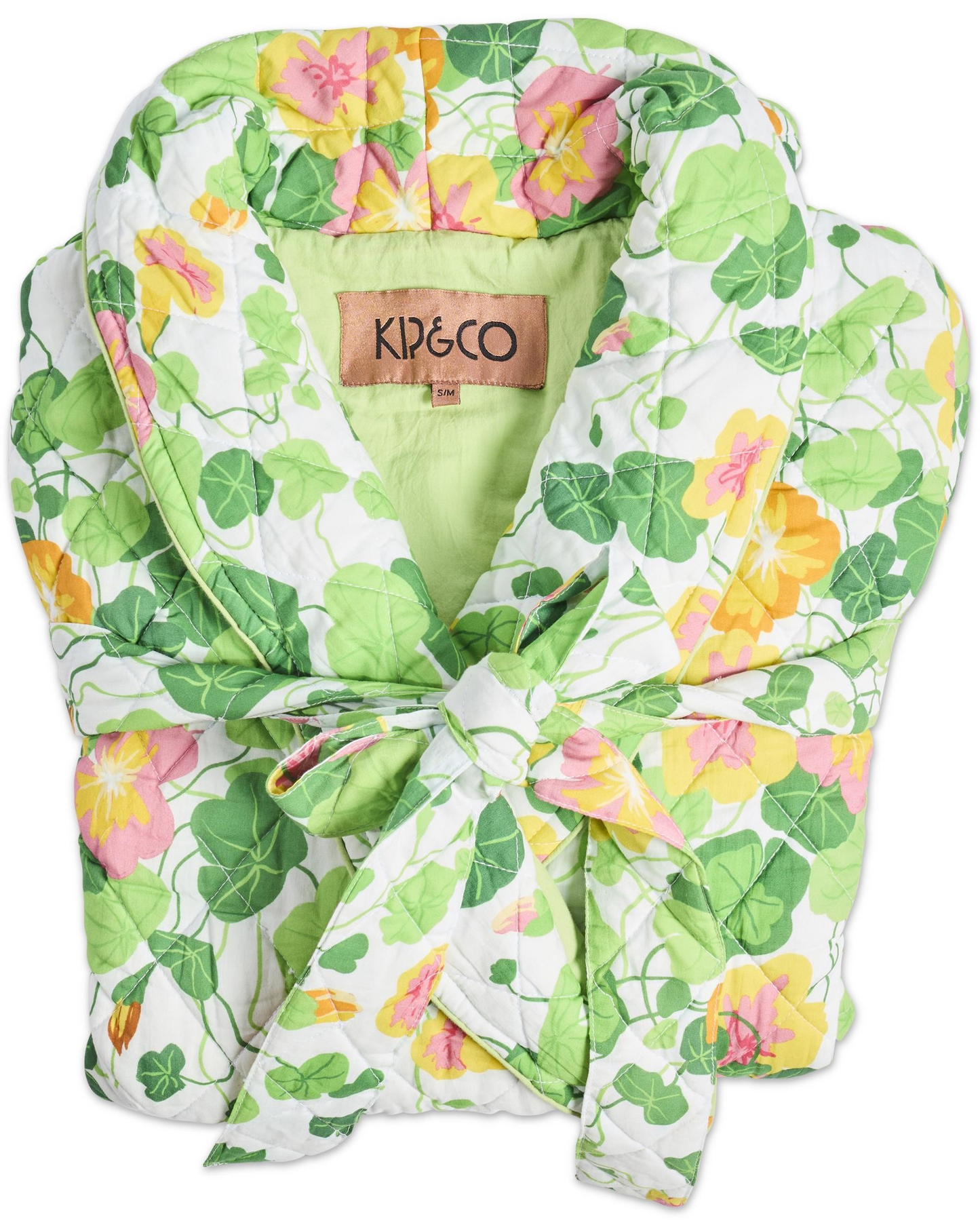 Kip and Co Nasturtium Quilted Cotton Robe - S/M - L/XL