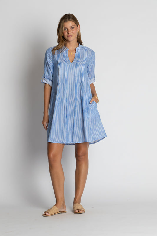 Ibisa Tulsa Tuck Dress Yarn Stripe