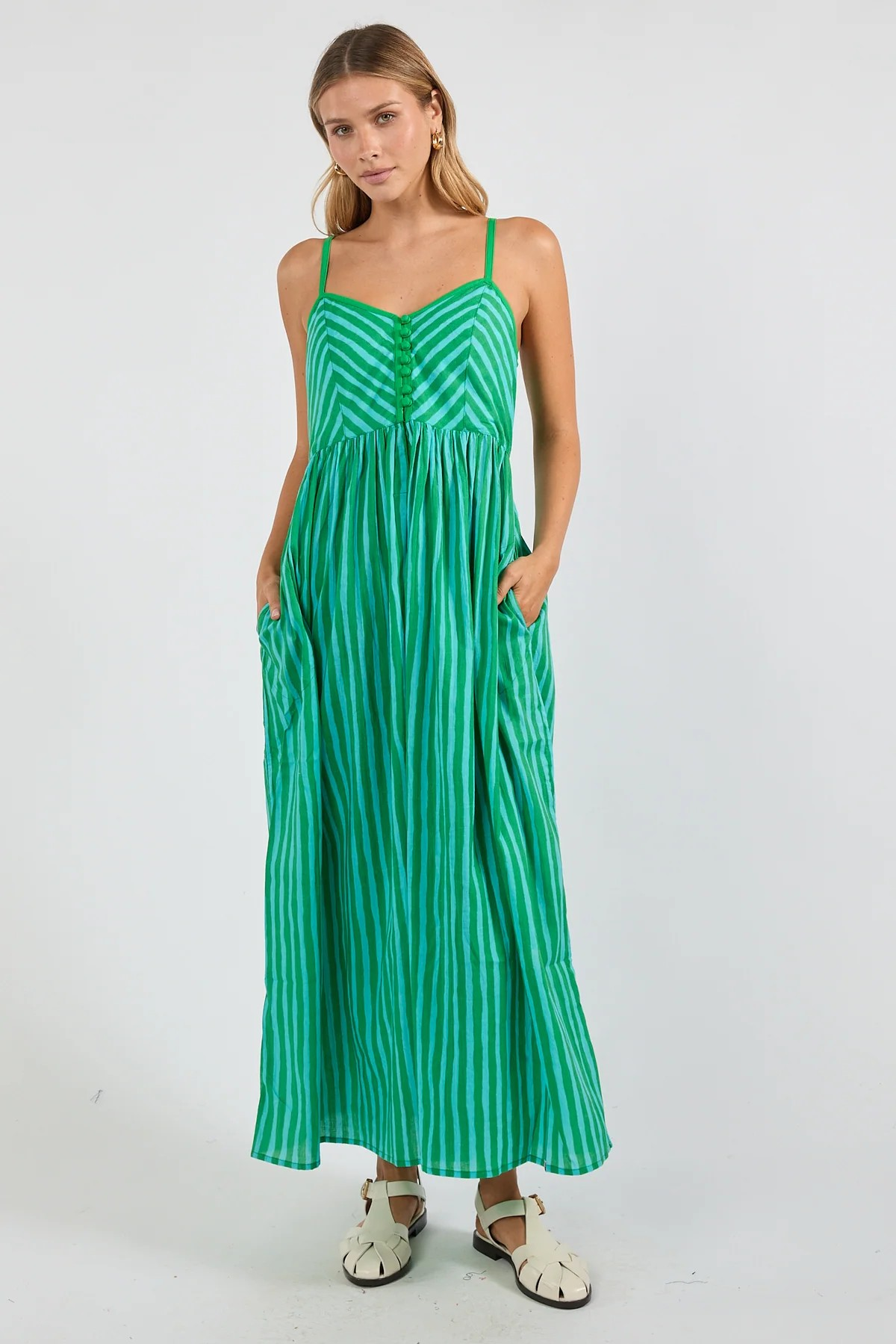 Ibisa Dixie Sundress - Sea