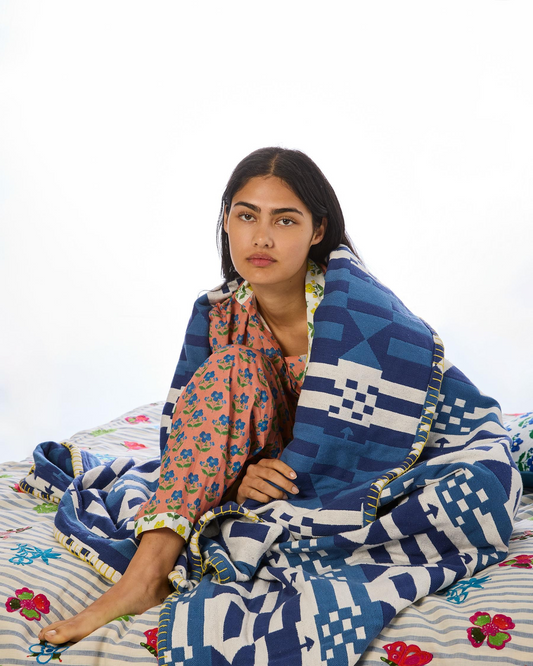 Kip&Co x Anna Spiro Tik Tak woven cotton throw