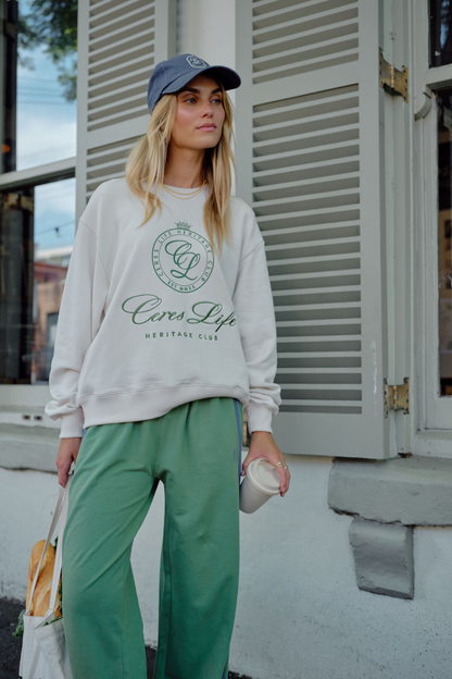 Ceres Life Romy Crew - Buff Pistachio Club Logo