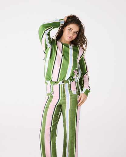 Kip and Co Cactus Stripe Adult Organic Cotton Sweater
