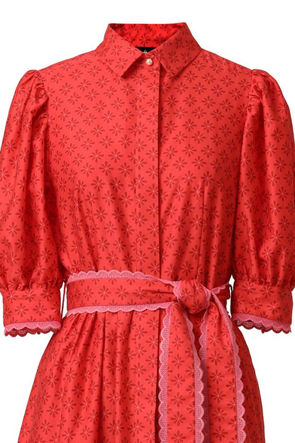 Emily Lovelock Veronica Dress Flame Scarlet