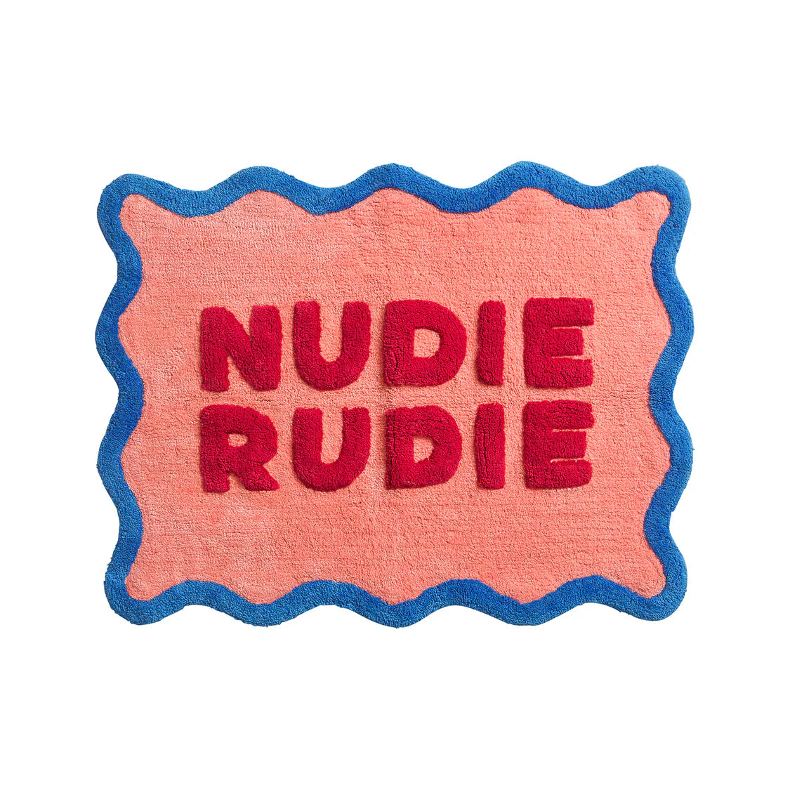 Sage and Clare Amalie Nudie Rudie Bath Mat Pink Red & Blue