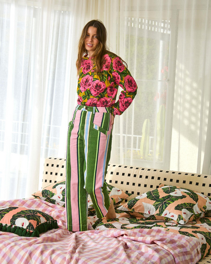 Kip and Co Cactus Stripe Denim Pants