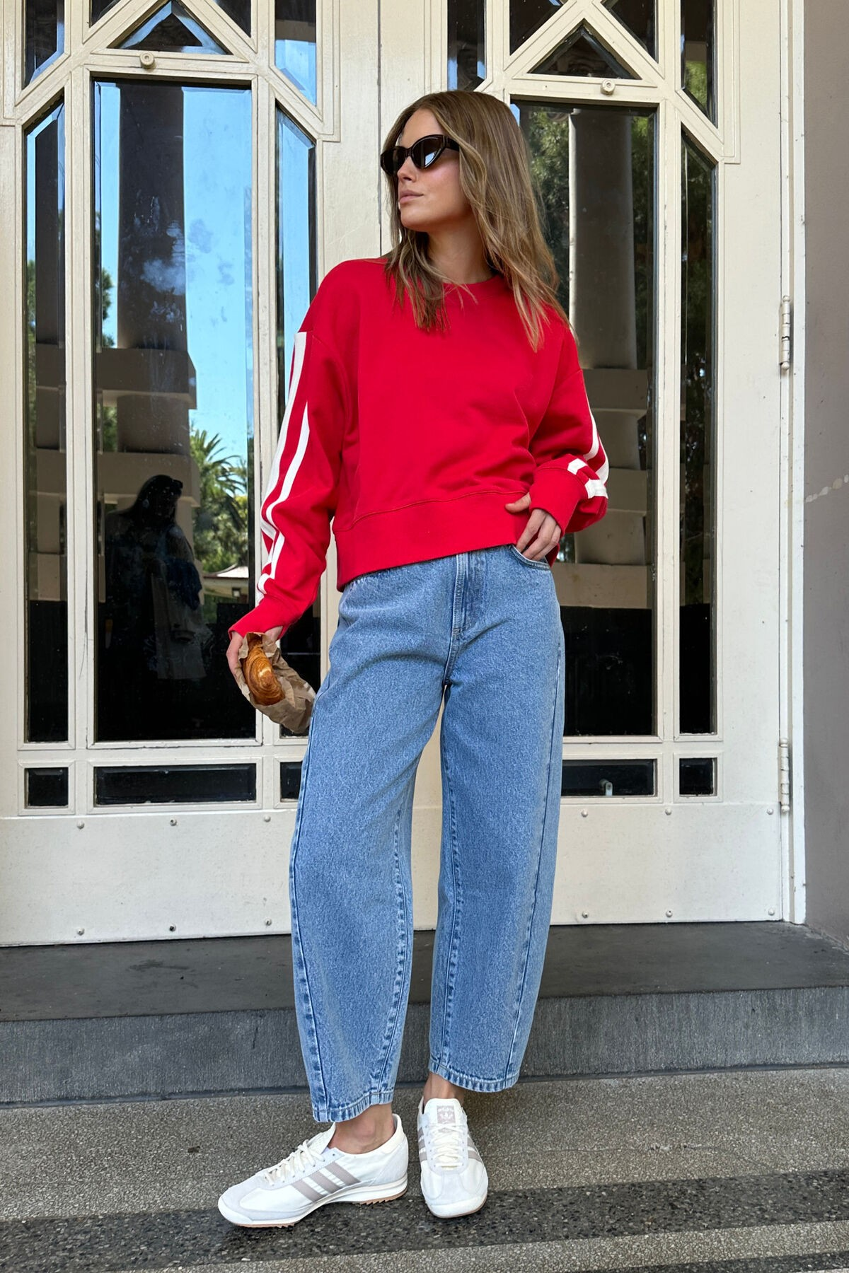 Ceres Life Maggie Tapered Barrel Jean - Mid Vintage Blue
