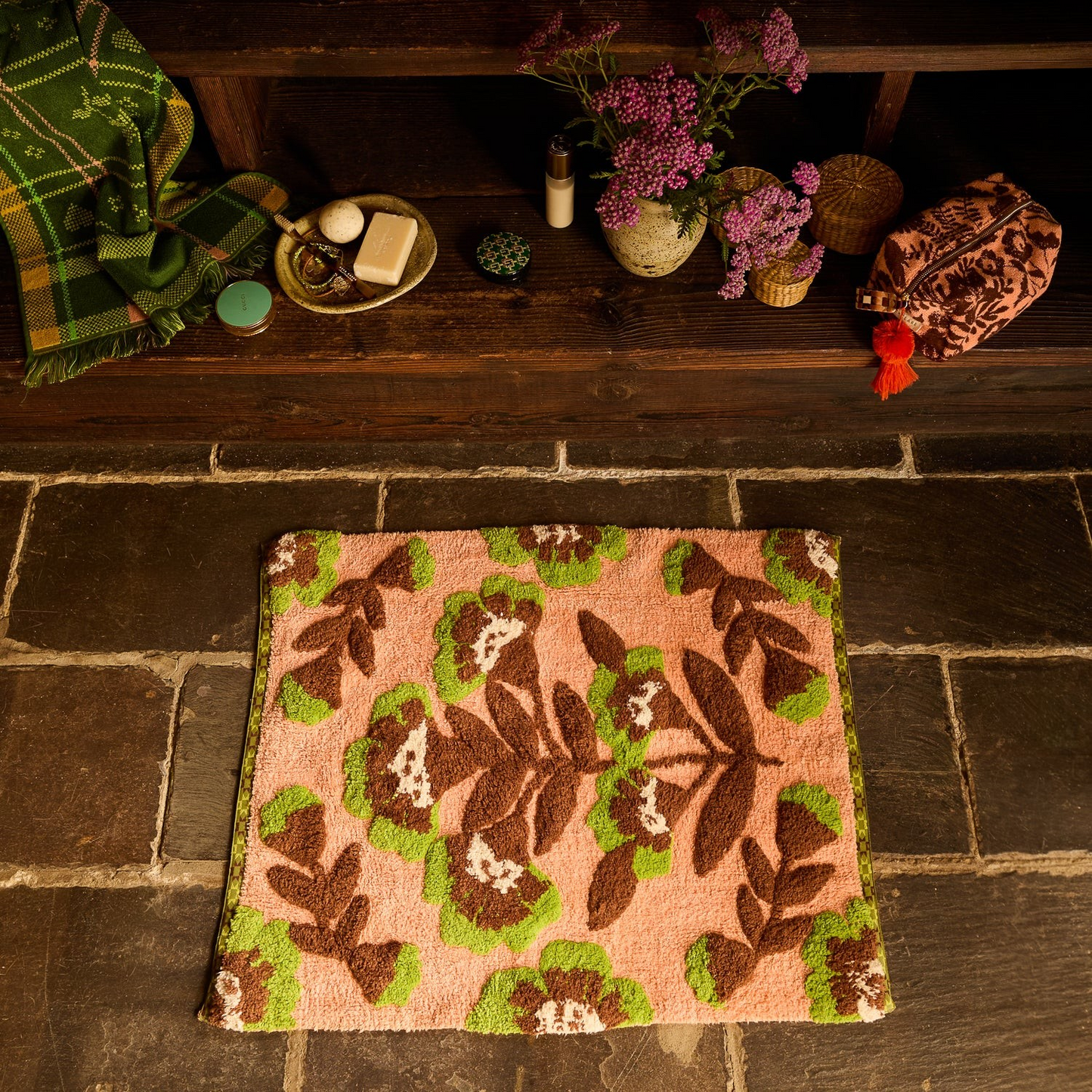 Sage & Clare Winona Bath Mat - Carnelian