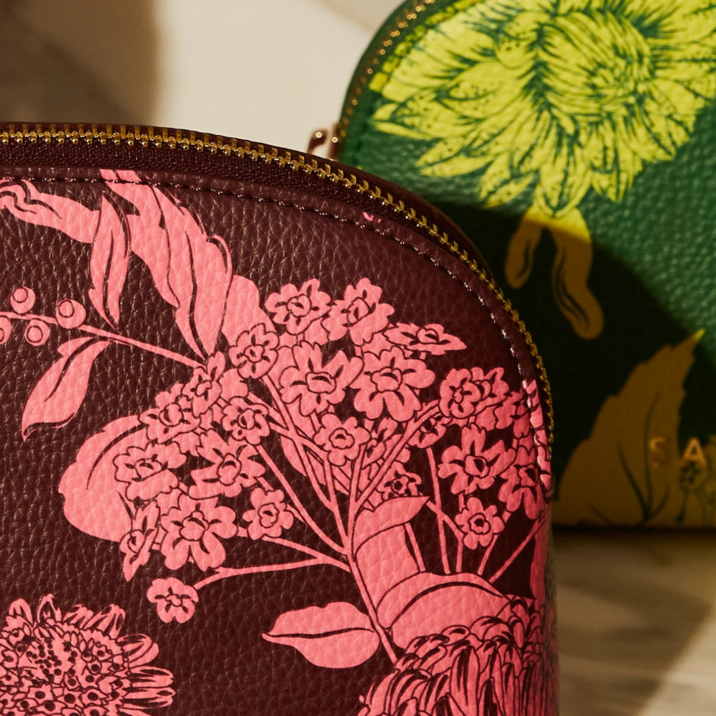 Sage & Clare Delphine Cosmetic Pouch - Garnet