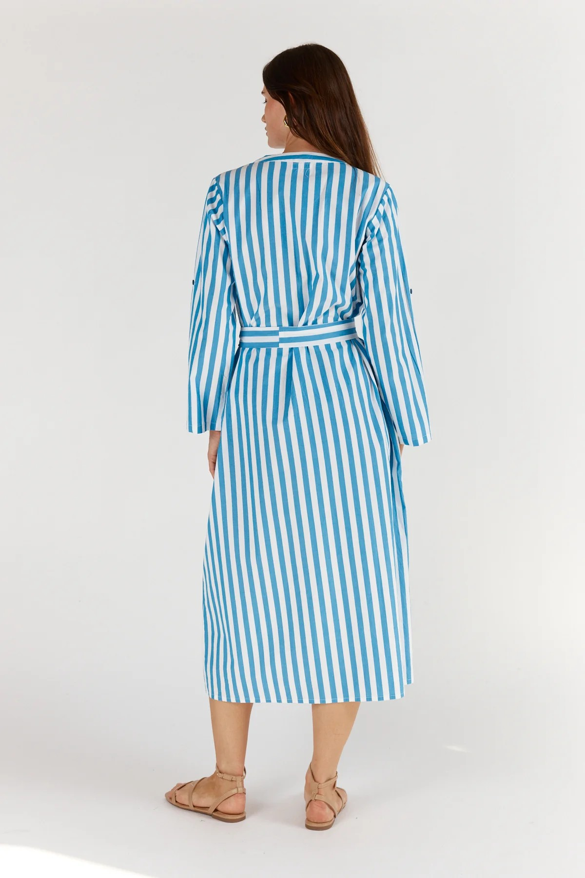 Itami Stripe LS Dress Blue