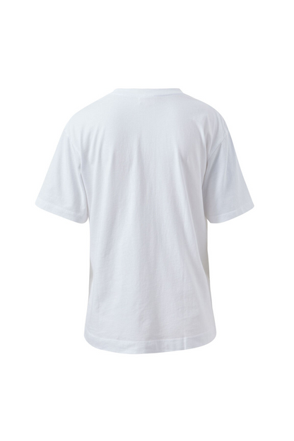Ceres Life Stevie Slouchy Tee - White/Chili Red Varsity