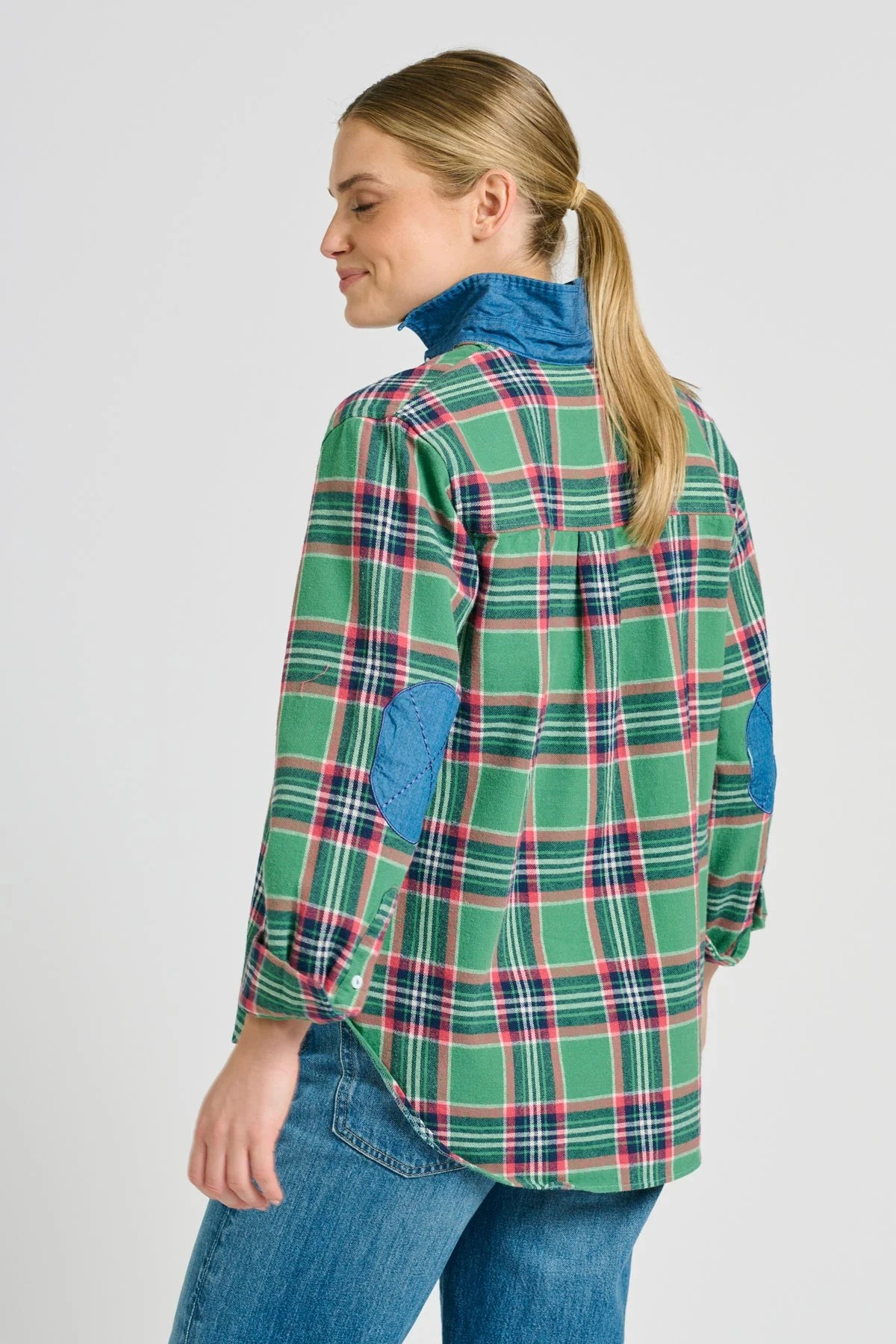 Shirty Helena Shirt - Sage Plaid