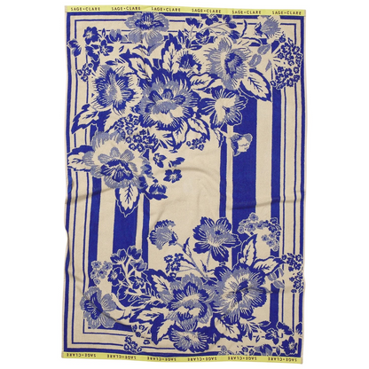 ultramarine blue plush absorbent bath towel | Sage & Clare 