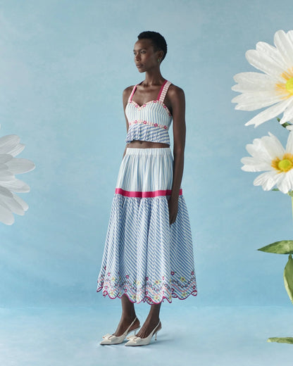 Celia B Julieta Top Stripes - Blue Stripes