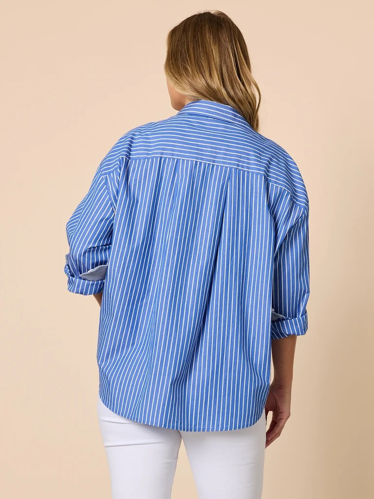 Threadz Cabo Stripe Shirt - Blue / White