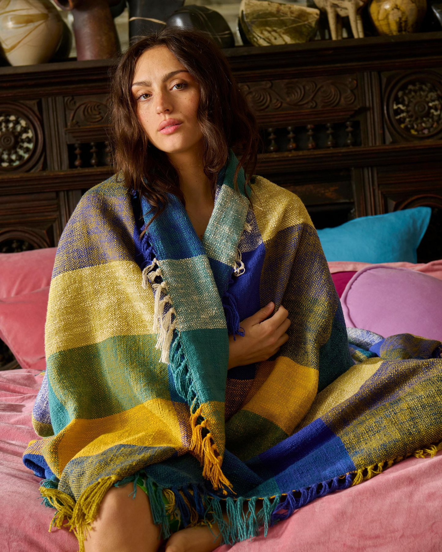Kip and Co Bellevue Tartan Woven Throw - One Size