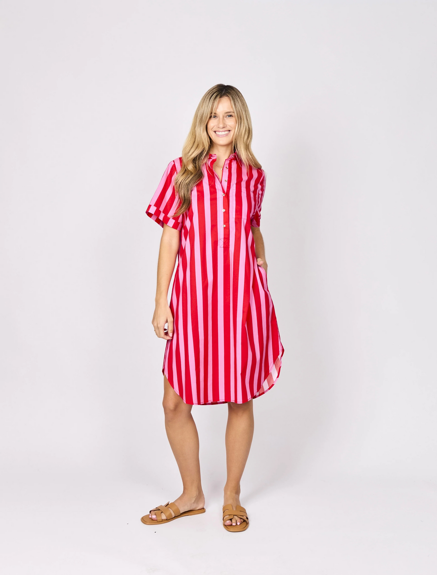 LEONI Australia Karina Dress Red/Pink