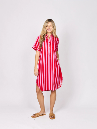 LEONI Australia Karina Dress Red/Pink