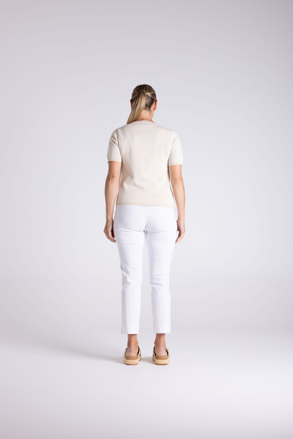 Two T's Cotton Knit T-Shirt - Straw