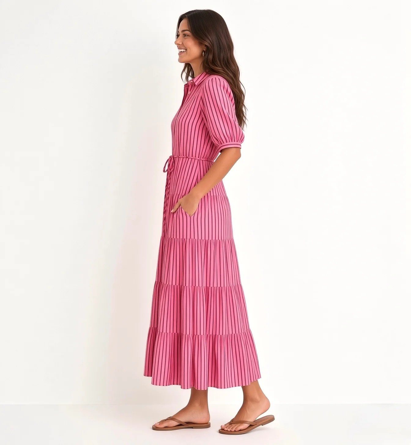 Leoni Australia Jane Dress Red Stripe
