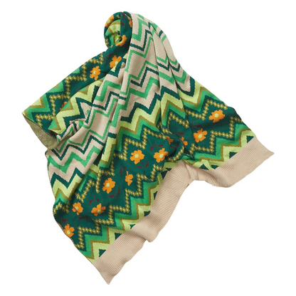 Sage & Clare Calina Cotton Knit Blanket - Verdant