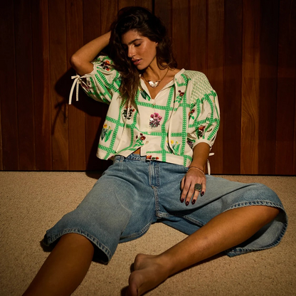 Sage & Clare Florina Blouse - Porcelain