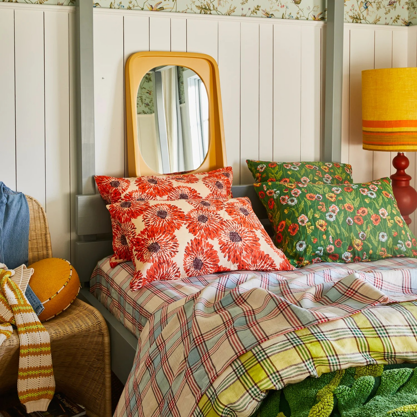 Sage + Clare Isabella Linen Pillowcase Standard Set - Flame