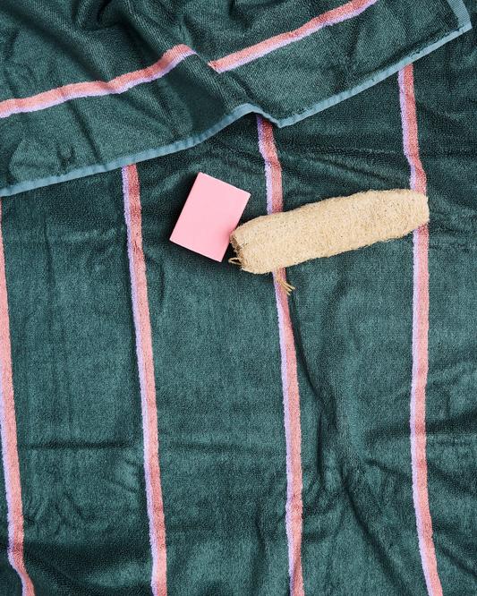 Kip and Co Wakame Crush Stripe Bamboo Terry Bath Towel