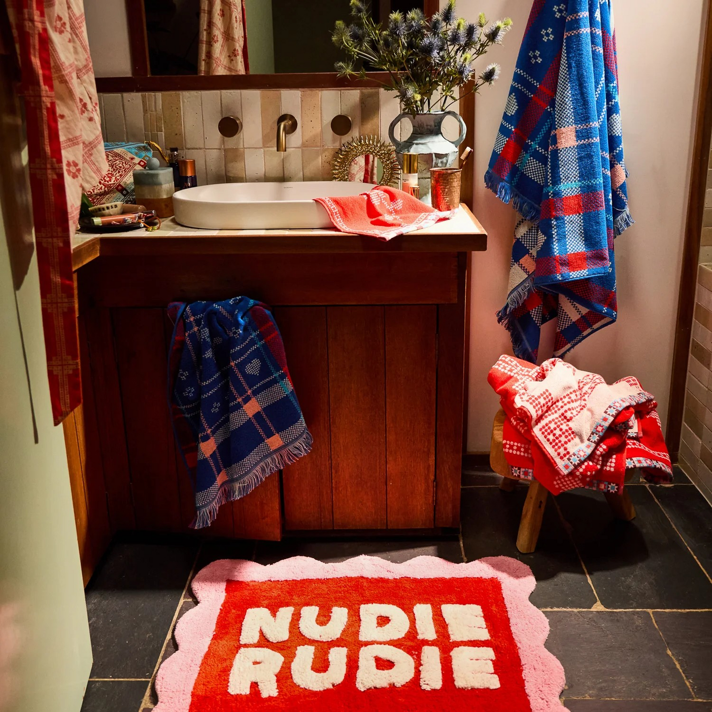 Sage & Clare Romy Nudie Bath Mat - Poppy